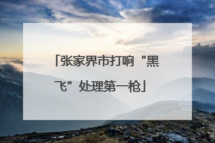 张家界市打响“黑飞”处理第一枪