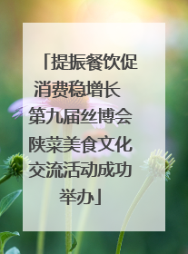 提振餐饮促消费稳增长 第九届丝博会陕菜美食文化交流活动成功举办