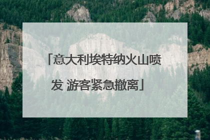 意大利埃特纳火山喷发 游客紧急撤离