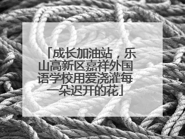 成长加油站，乐山高新区嘉祥外国语学校用爱浇灌每一朵迟开的花