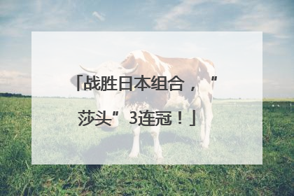 战胜日本组合，“莎头”3连冠！