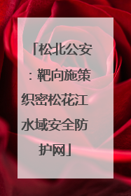 松北公安：靶向施策织密松花江水域安全防护网