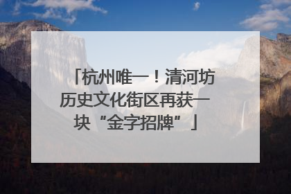 杭州唯一！清河坊历史文化街区再获一块“金字招牌”