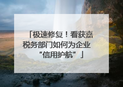 极速修复！看获嘉税务部门如何为企业“信用护航”