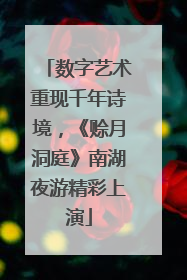数字艺术重现千年诗境，《赊月洞庭》南湖夜游精彩上演