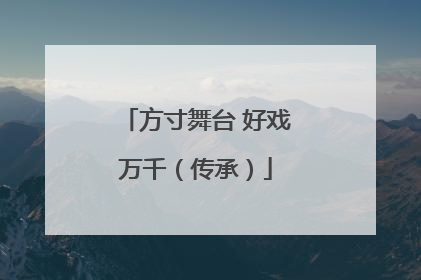 方寸舞台 好戏万千（传承）