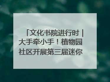 文化书院进行时｜大手牵小手！植物园社区开展第三届迷你马拉松活动