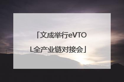 文成举行eVTOL全产业链对接会