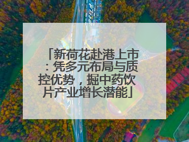 新荷花赴港上市：凭多元布局与质控优势，掘中药饮片产业增长潜能