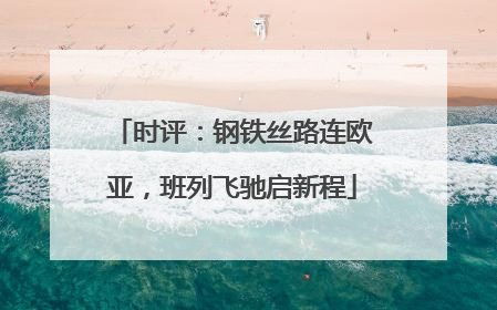 时评：钢铁丝路连欧亚，班列飞驰启新程