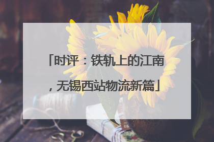 时评：铁轨上的江南，无锡西站物流新篇