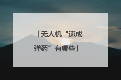 无人机“速成弹药”有哪些