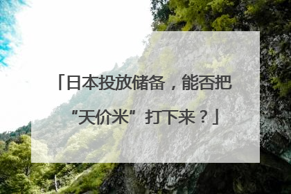 日本投放储备，能否把“天价米”打下来？