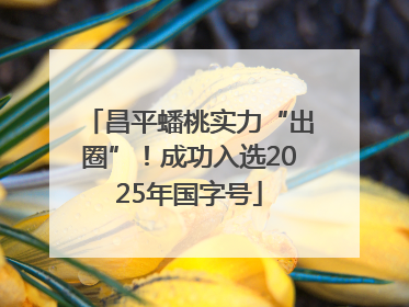 昌平蟠桃实力“出圈”！成功入选2025年国字号