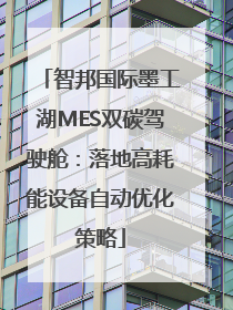 智邦国际墨工湖MES双碳驾驶舱：落地高耗能设备自动优化策略