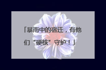 暴雨中的宿迁，有他们“硬核”守护！