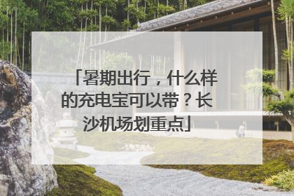 暑期出行，什么样的充电宝可以带？长沙机场划重点