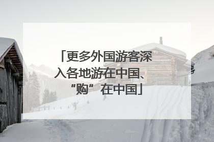 更多外国游客深入各地游在中国、“购”在中国