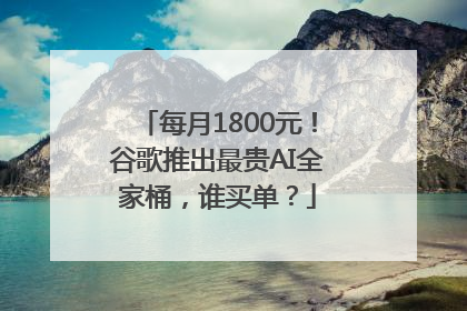 每月1800元！谷歌推出最贵AI全家桶，谁买单？