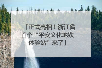 正式亮相！浙江省首个“平安文化地铁体验站”来了