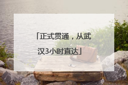 正式贯通，从武汉3小时直达