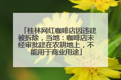 桂林网红咖啡店因违建被拆除，当地：咖啡店未经审批建在农耕地上，不能用于商业用途