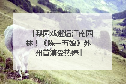 梨园戏邂逅江南园林！《陈三五娘》苏州首演受热捧