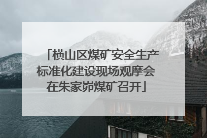 横山区煤矿安全生产标准化建设现场观摩会在朱家峁煤矿召开