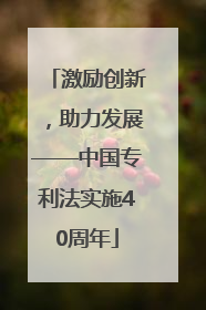 激励创新，助力发展——中国专利法实施40周年