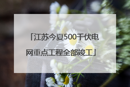 江苏今夏500千伏电网重点工程全部竣工