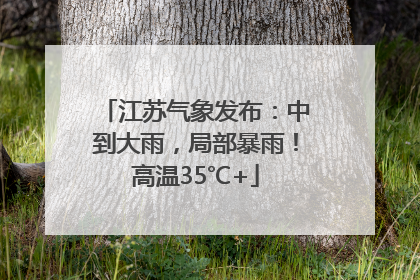 江苏气象发布：中到大雨，局部暴雨！高温35℃+