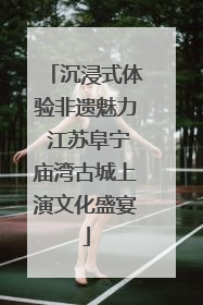 沉浸式体验非遗魅力 江苏阜宁庙湾古城上演文化盛宴