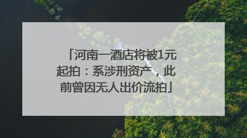 河南一酒店将被1元起拍：系涉刑资产，此前曾因无人出价流拍