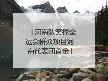 河南队笑捧全运会群众项目河南代表团首金