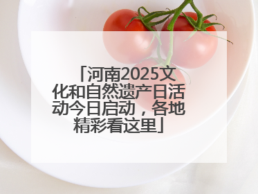 河南2025文化和自然遗产日活动今日启动，各地精彩看这里
