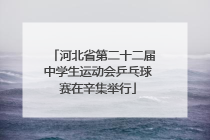 河北省第二十二届中学生运动会乒乓球赛在辛集举行