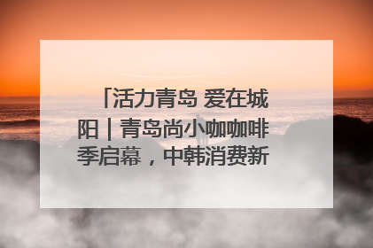 活力青岛 爱在城阳｜青岛尚小咖咖啡季启幕，中韩消费新场景点燃夏日热情