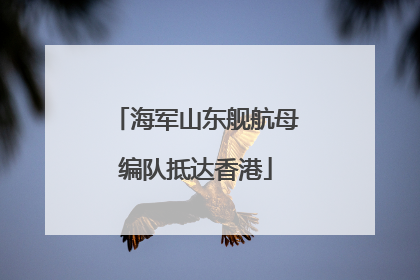 海军山东舰航母编队抵达香港