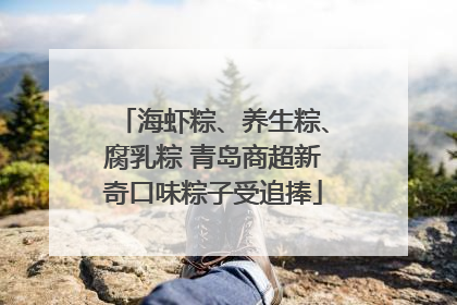 海虾粽、养生粽、腐乳粽 青岛商超新奇口味粽子受追捧