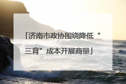 济南市政协围绕降低“三育”成本开展商量