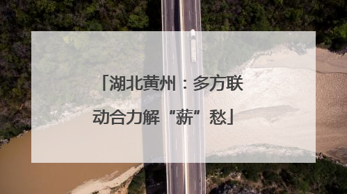 湖北黄州：多方联动合力解“薪”愁