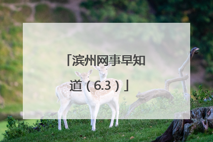 滨州网事早知道（6.3）