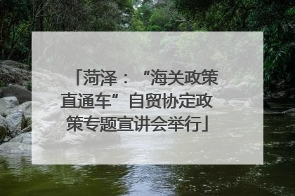 菏泽：“海关政策直通车”自贸协定政策专题宣讲会举行