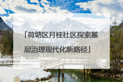 荷塘区月桂社区探索基层治理现代化新路径
