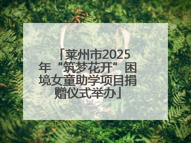 莱州市2025年“筑梦花开”困境女童助学项目捐赠仪式举办