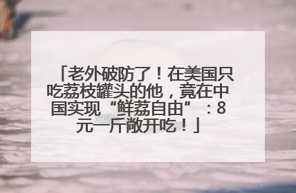 老外破防了！在美国只吃荔枝罐头的他，竟在中国实现“鲜荔自由”：8元一斤敞开吃！