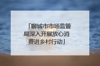 聊城市市场监管局深入开展放心消费进乡村行动