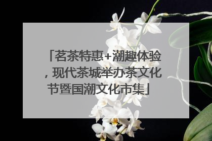 茗茶特惠+潮趣体验，现代茶城举办茶文化节暨国潮文化市集