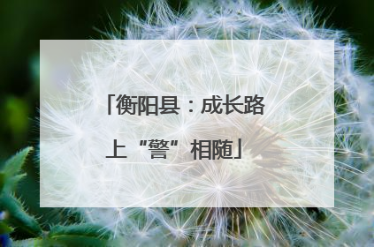 衡阳县：成长路上“警”相随