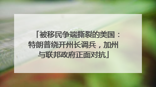被移民争端撕裂的美国：特朗普绕开州长调兵，加州与联邦政府正面对抗